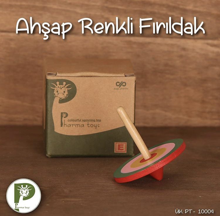 ahşap fırıldak Ahşap Renkli Fırıldak 3 - Görsel 1