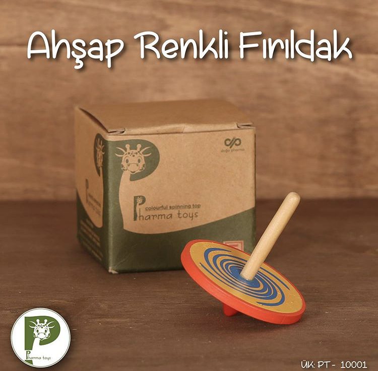 ahşap fırıldak Ahşap Renkli Fırıldak 4 - Görsel 1
